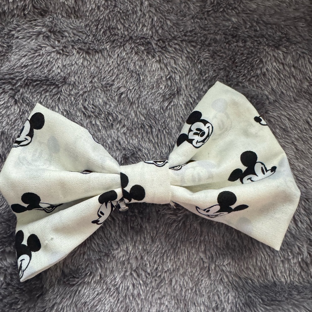 Disney Mickey Mouse Hair Bow Black and White